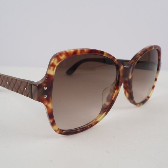 BOTTEGAVENETA  Intrecciato sunglasses Brown Platstick/leather - Picture 4 of 10